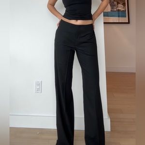 Jil Sander designer wool blend dark grey trouser